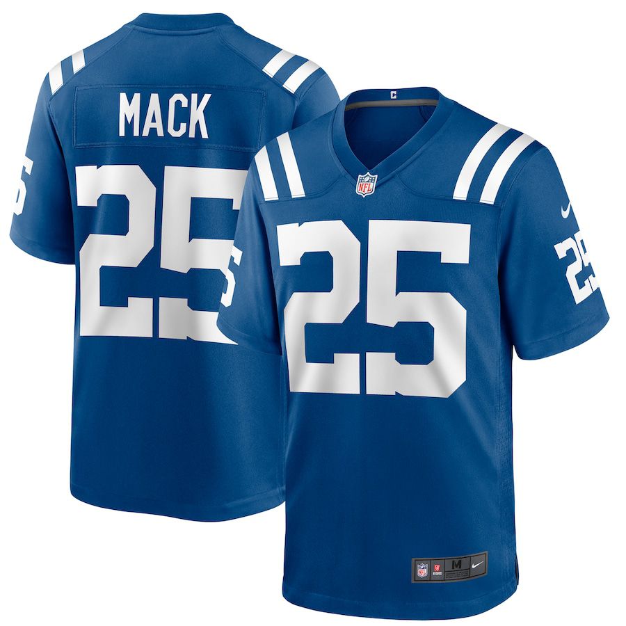 Men Indianapolis Colts 25 Marlon Mack Nike Royal Game NFL Jersey